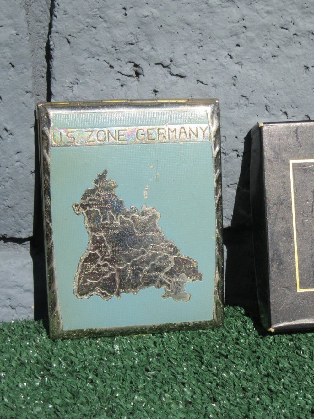 Vintage Colibri US Zone Germany Metal Cigarette Case Holder WW2